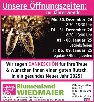 Betriebsurlaub 2024